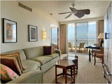 Living area with great ocean views